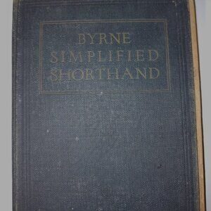 Antiques Book 1921 Byrne Simplified Shorthand 9th Edition Hardcover-Has Flaws